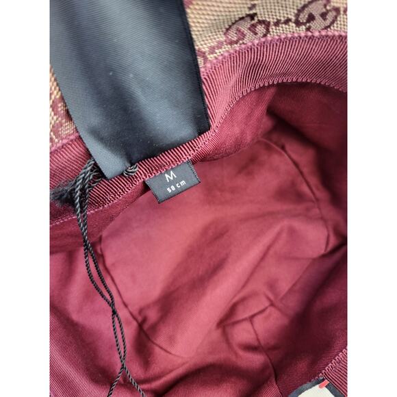 Gucci Burgundy Monogram Canvas Bucket Hat M - Picture 9 of 9